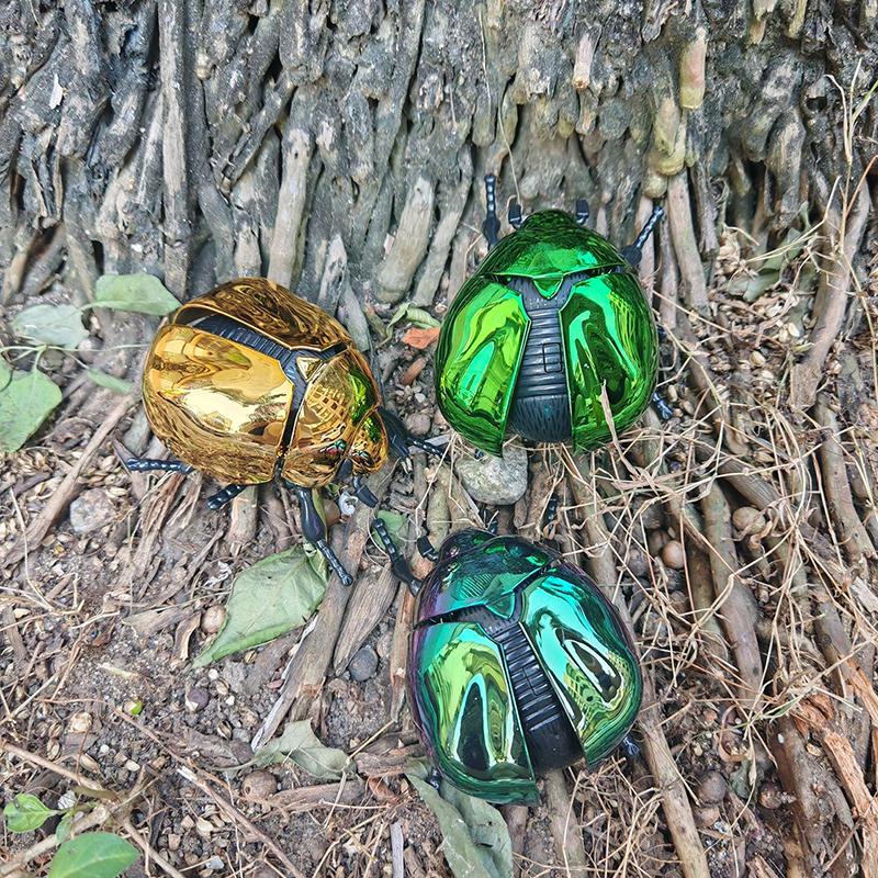 1 шт. Жук-скарабей Детские пластиковые игрушки-животные Заводной жук Бионические игрушки Креативный шутник Анимированная модель насекомого