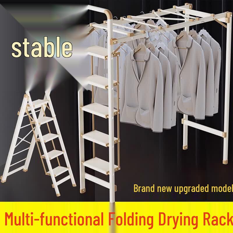 JINGGENG Multi-functional Folding Ladder & Drying Rack