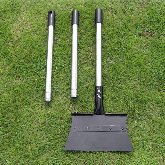 Скребок для льда на подъездной дорожке, плоская лопата со съемной длинной ручкой, прочная лопата для уборки, удаление сорняков для сада, тротуара, пола, льда, снега