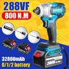 21V 800 N.M 288VF Portable Electric Wrench With 2Battery New Cordless Brushless Impact Wrench Drill