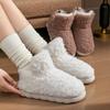 New Cartoon Bag and Cotton Slippers Autumn and Winter Home Cotton Drag Couple Warm and Velvet High-top Cotton Shoes