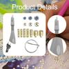 Fixed GEM Craft Applicator with 7 Tips for Card Making Clothes Embossing Pink