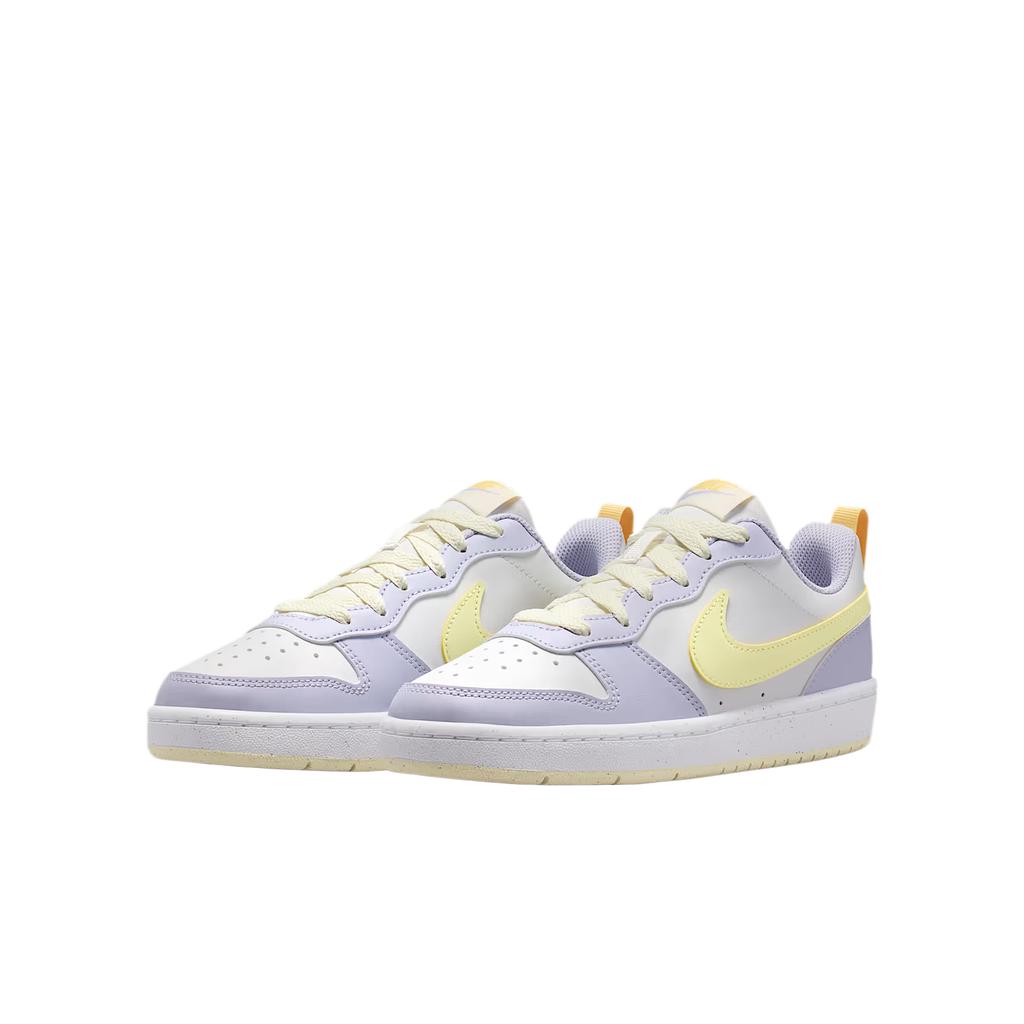 Nike Кроссовки для детей Court Borough GS White Oxygen Purple Light Lemon Yellow IX5007-181