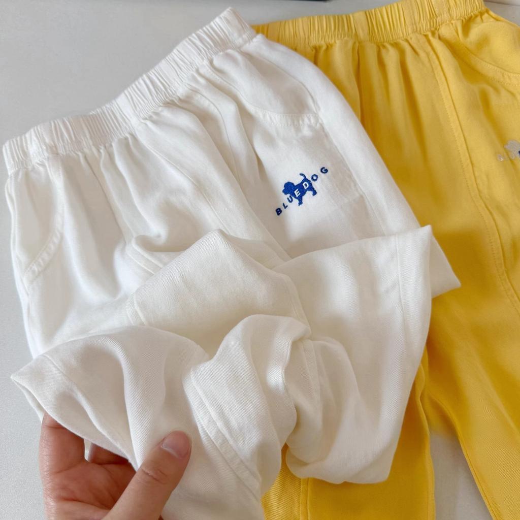 Soft Tencel Cotton Kids Anti Mosquito Pants Summer Unisex Baby Trousers