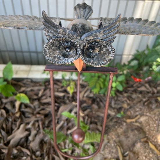 Яркая кинетическая ветровая вертушка, садовая скульптура, металлическое крыло орла, хлопающая скульптура, уличный декор