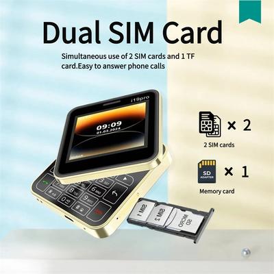 Новый мобильный телефон с кнопкой слайдера i19 Pro Square 2,4 дюйма, две SIM-карты 2G GSM Bluetooth FM-камера, разблокированный небольшой сотовый телефон