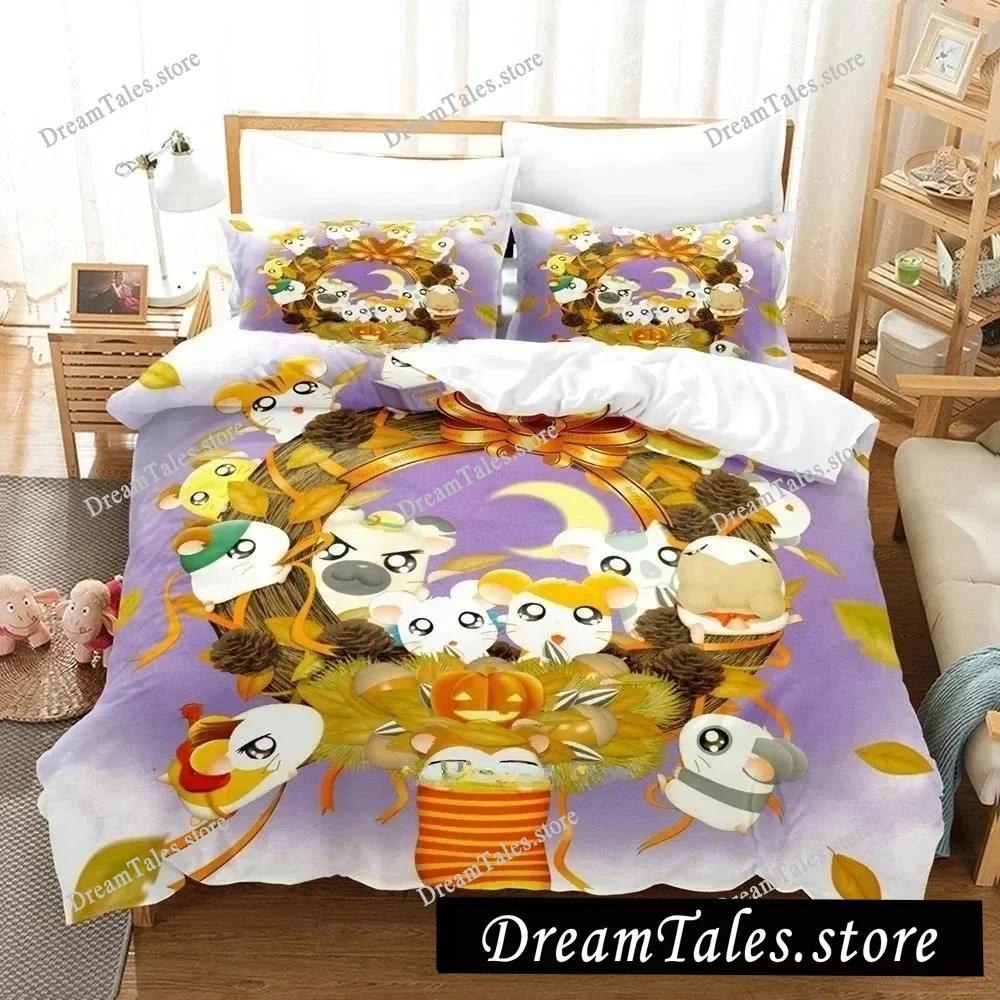 3D Печатный Мультяшный Животный Hamtaro Комплект Постельного Белья Односпальный Полуторный Полный Queen King Размер Комплект Постельного Белья Взрослый Детский Спальня Пододеяльник Комплекты