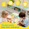 Montessori Math Toys 2in1 Wooden Counting Blocks and Clock Set for Preschool Kids Ages 3 to 7