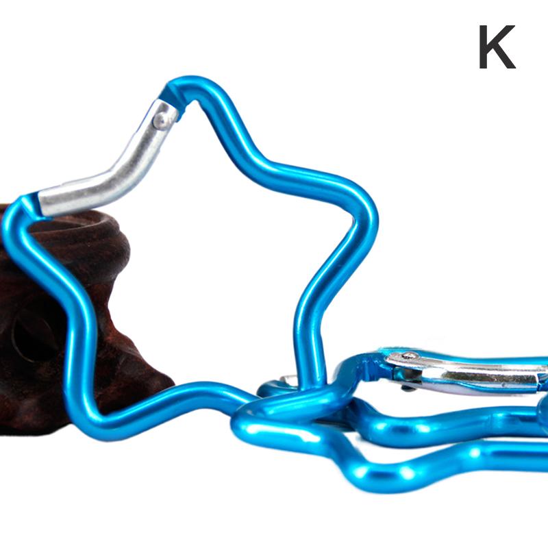 Алюминиевый сплав Открытый звезда форма пружина замок карабин зажим брелки для рюкзака кемпинга походов путешествий