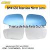 Compatible Rearview Mirror Lens White/Blue for BMW G30 7 Series 51167445413