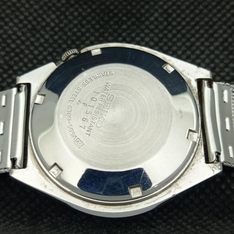 Б/У винтажные мужские часы SEIKO 5 AUTOMATIC 6309A из Японии с оригинальным циферблатом a413569-2
