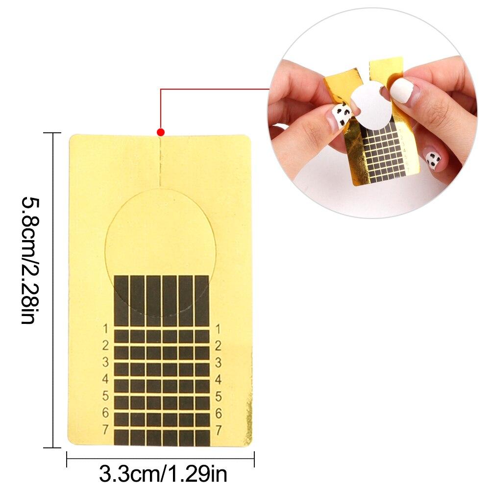 100 шт./рулон, французские ногти, форма для наращивания ногтей, гель-форма для наращивания ногтей, акриловые наклейки, завитки, двойные формы, трафарет для маникюра, искусство, сделай сам, направляющие инструменты