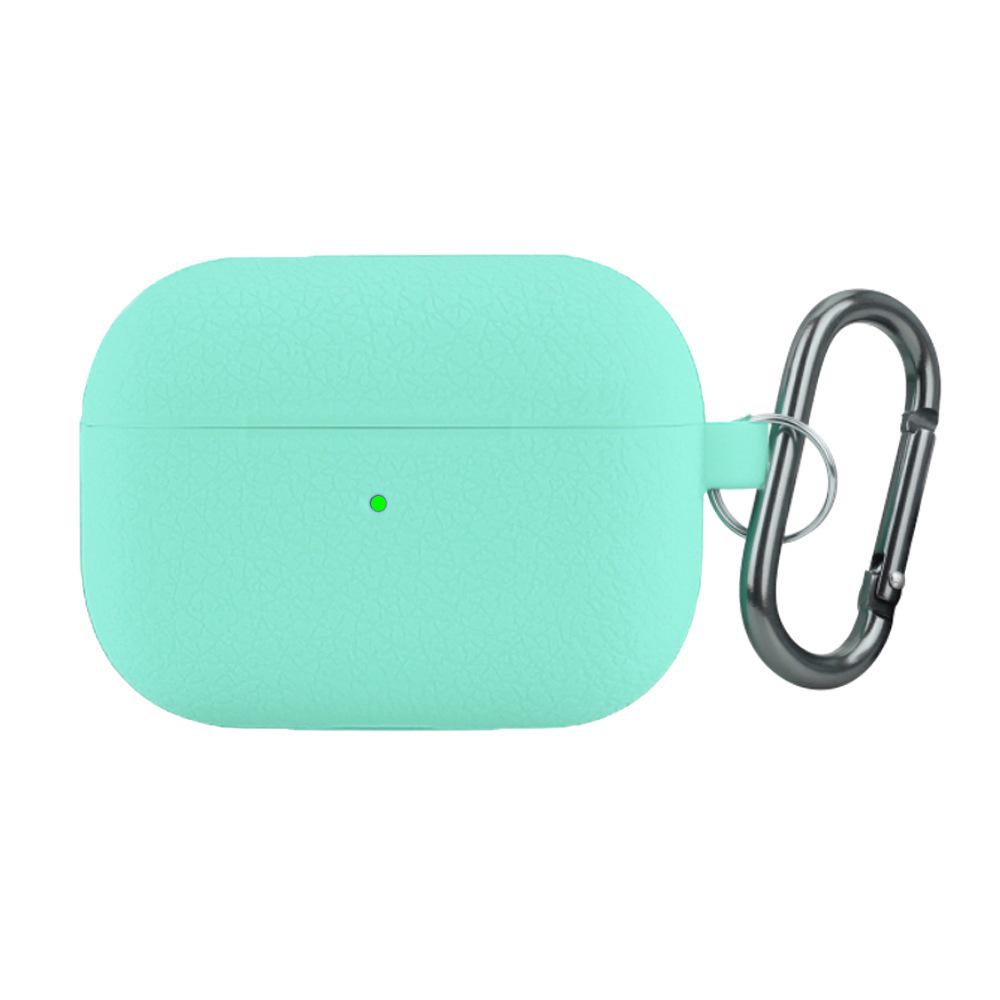 Силиконовый чехол с рисунком личи и карабином для AirPods Pro