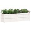 Plant Box White 180x50x50 cm Solid Pine Wood