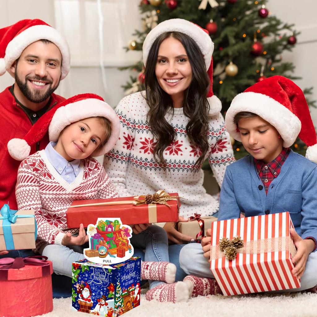 Синее Рождество Глубокая Тематика Узор Подарочная Коробка Праздничное Украшение Реквизит для Атмосферы