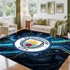 Manchester City Design Crystal Velvet Rug Soft Decorative Mat for Bedroom Entrance