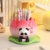 Мультяшная креативная подставка для ручек в виде панды, украшение из смолы, студенческий выпускной, большая емкость, настольное украшение, детский праздничный подарок