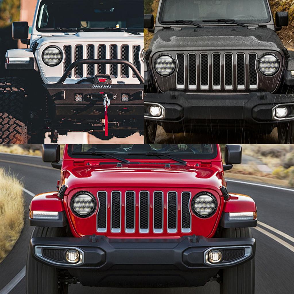 2 шт. 7-дюймовые автомобильные мотоциклетные светодиодные фары 200 Вт 6000 К IP67 водонепроницаемые DRLLближний светдальний свет 7 дюймов