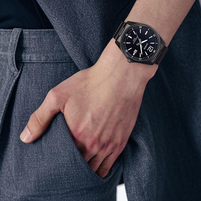 Casio СТАНДАРТНАЯ серия 50 метров водонепроницаемость простой кварцевый механизм стальной ремешок японские и корейские часы мужские часы черные MTP-E170B-1BVDF