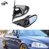 Черное Глянцевое Боковое Зеркало Заднего Вида Крест для 4-дверного Honda Civic 1996-2000 EK с Синим Оттенком