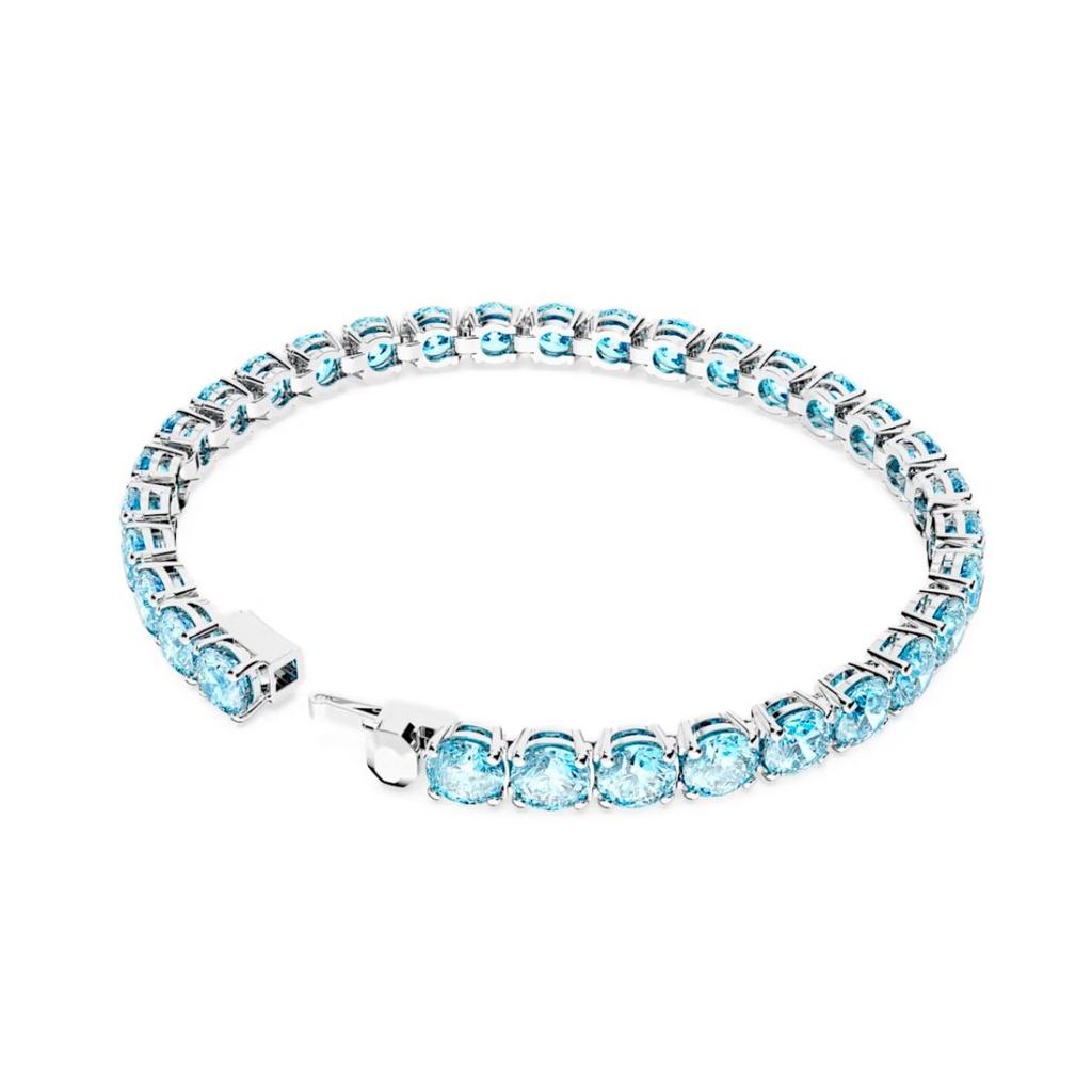 Swarovski Matrix Tennis Collection Square Zirconia Crystal Bracelet Women bracelet Blue 5648927