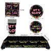 Disposable Tableware for Creative Themed Parties Plates/Cups/Napkin/Tablecloth Handmade Glowing Themed Dinnerwares