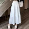 1 шт. Длинные юбки эластичные юбки женские юбки А-силуэта с высокой талией шифон лето полиэстер белый винтаж