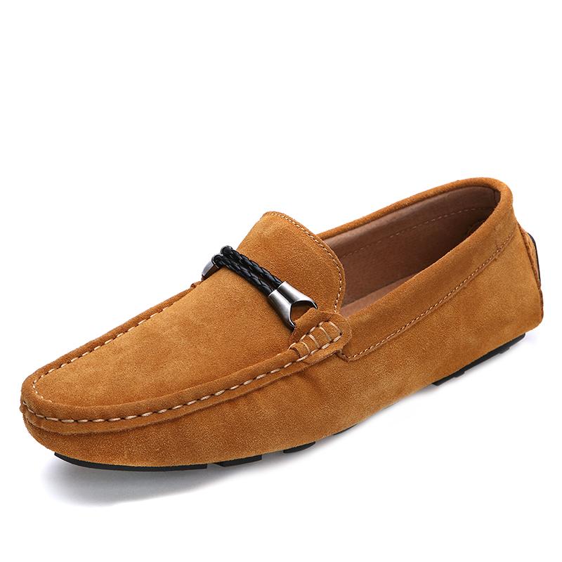 Fashion Flats Suede Loafers Leather Men's Shoes New Driving Flat Casual Style Men's Shoes Trendy Fashion Outdoor Lazy Loafers Men's Shoe