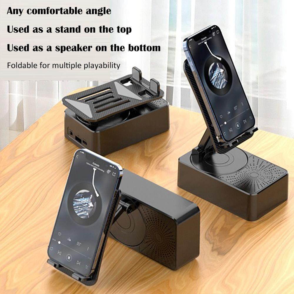 Подставка для телефона с HD-звуком и динамиком, складная подставка для мобильного телефона, новый Bluetooth-аудио держатель для телефона