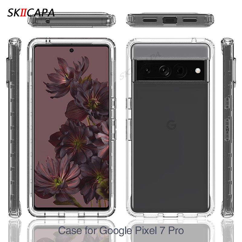 Прозрачный чехол для телефона 2 в 1 Hybrid Armor для Google Pixel 8 Pro, противоударный защитный чехол из ТПУ с градиентом для Pixel 7 6 Pro 7A 6A