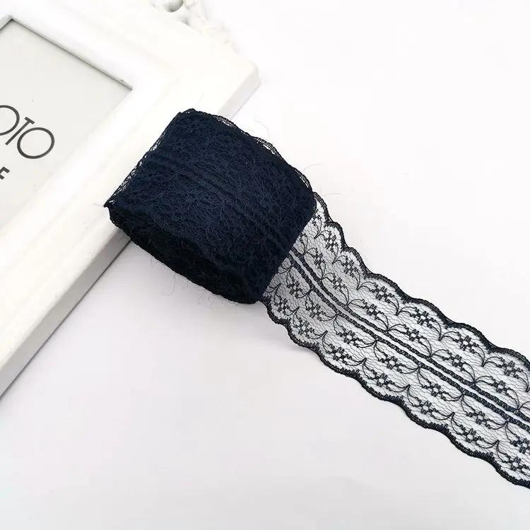 10 метров/рулон 4,5 см Красная Черная Синяя Вышивка Кружевная Лента DIY Одежда Швейная Ткань Свадьба Рождество Хэллоуин Подарок Украшение