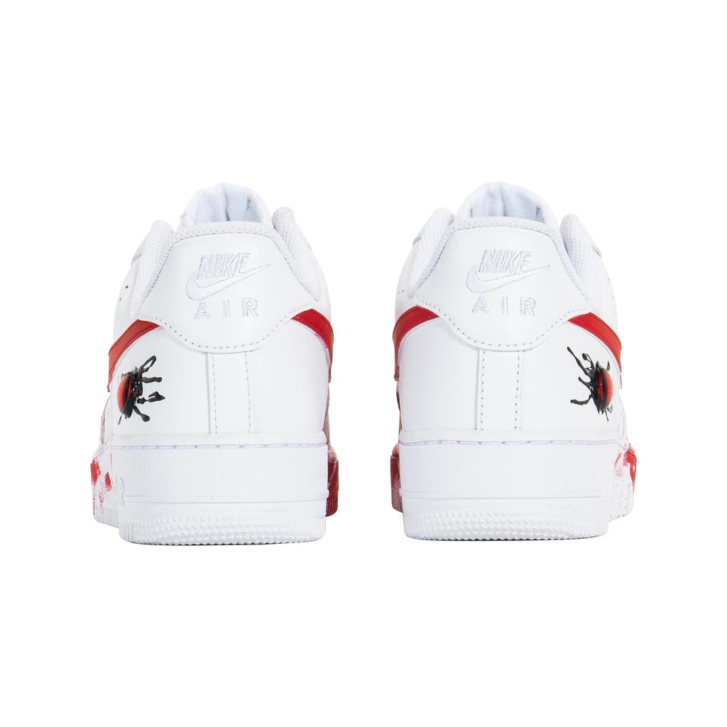 Nike Air Force 1 3 Times Laboratory Нескользящие Устойчивые к истиранию Низкие Скейтбордические Кроссовки Унисекс Белый Красный CW2288-111(КомандаП-С-КОРОБКА)