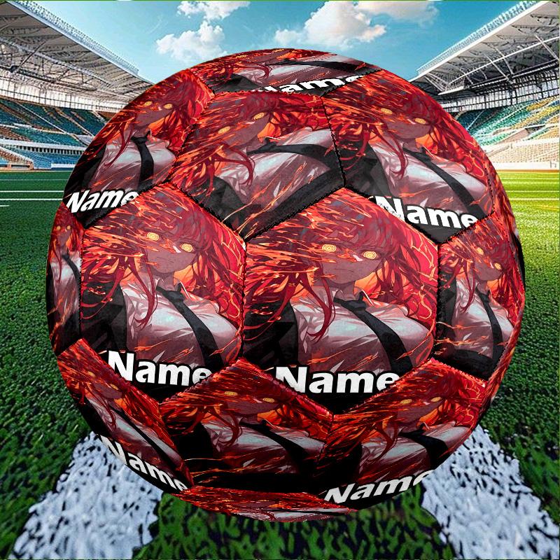 Custom Name Personalized Makima Chainsaw Man Print Size 5 Soccer Ball Training & Match Football, for Team, Kicking, Gift for Football