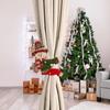 Рождественская пряжка для штор с изображением плюшевого Санта-Клауса, лося, снеговика, подхваты для штор для вечеринок в домашнем офисе, перил для штор, елки