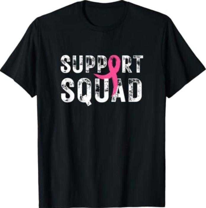 Breast Cancer Warrior Support Squad Breast Cancer Awareness T-ShirtQ