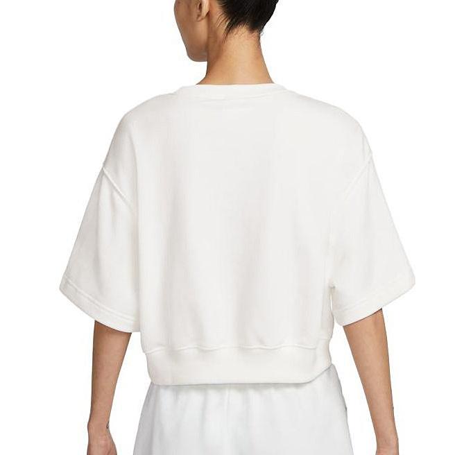 Nike Crop Tops Women's White Crew Neck Moderate DV8039-133