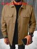 Windproof Corduroy Jacket For Men With Dual Button Closure For Casual Streetwear
