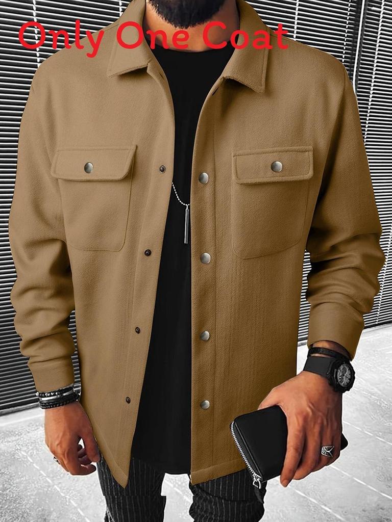 Windproof Corduroy Jacket For Men With Dual Button Closure For Casual Streetwear