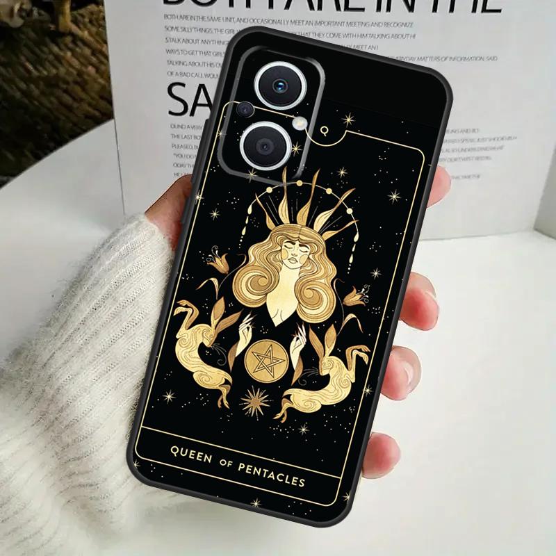 Лунное полнолуние Таро Мистический тотем Чехол для телефона Для OPPO Reno 14F 12F 12 11 13 F 10 Pro 8T 7 8 Lite OPPO Find X9 X8 X6 X5 Pro Чехол