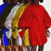 Женское однотонное платье-рубашка 2026 - Европейская и американская мода