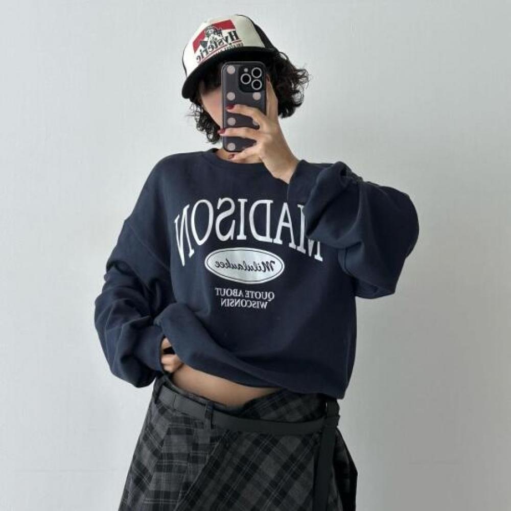 New Arrivals Open Run PrinT SweaTshirT Round Neck Spring T shirT Loose fiT