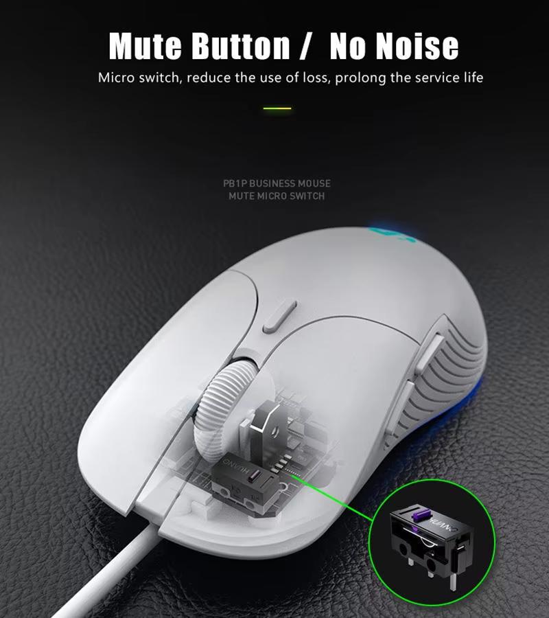 Inphic PB1 6-кнопочная 4800DPI эргономичная оптическая USB CoButton 4800DPI эргономичная оптическая USB компьютерная мышь Проводные игровые мыши