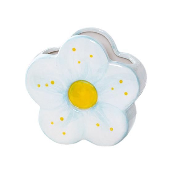 Керамическая подставка для ручек в виде цветка Милая настольная офисная коробка для хранения Полка для канцелярских товаров Многофункциональная