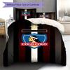 Colo-Colo Crest Black White Maroon Vertical Stripe Print 3 Pieces Duvet Cover Set Chile Soccer Bedding Bedroom Decor Without Pillow Core Comforter