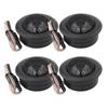 4pcs 800W High Efficiency 25mm Mini Dome Tweeter Speakers for Car Audio System with Spare Casing Black High Frequency