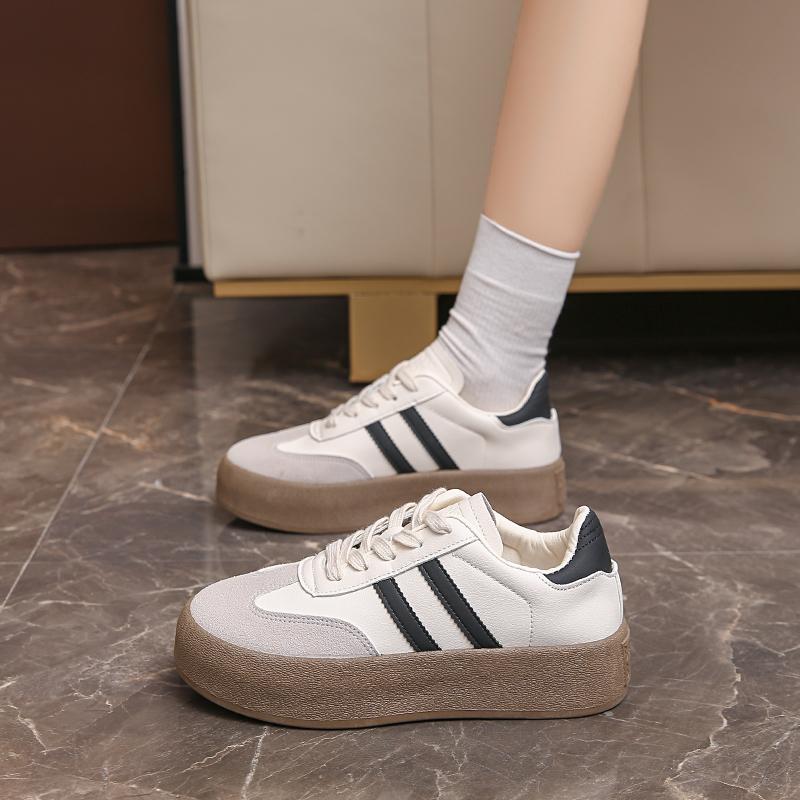 Модная женская повседневная спортивная обувь для активного отдыха 2024 года, спортивная обувь со шнуровкой и круглым носком, вулканизированная обувь