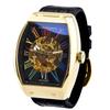 And Watch DD8808 Analog Watch Automatic Manual Winding Skeleton Brand [Daniel Douglas] Men's (Rainbow Black/Gold)