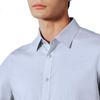 YOUNGOR Men's Shirt, 2025 Summer Young Business Casual Plaid Short-Sleeve Shirt, Blue Plaid, Size 38