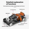 1:32 Mercedes Benz 500K 1936 Классическая модель автомобиля из сплава, литая под давлением, со звуком и светом, Коллекционные предметы для хобби, Подарки на день рождения для парня