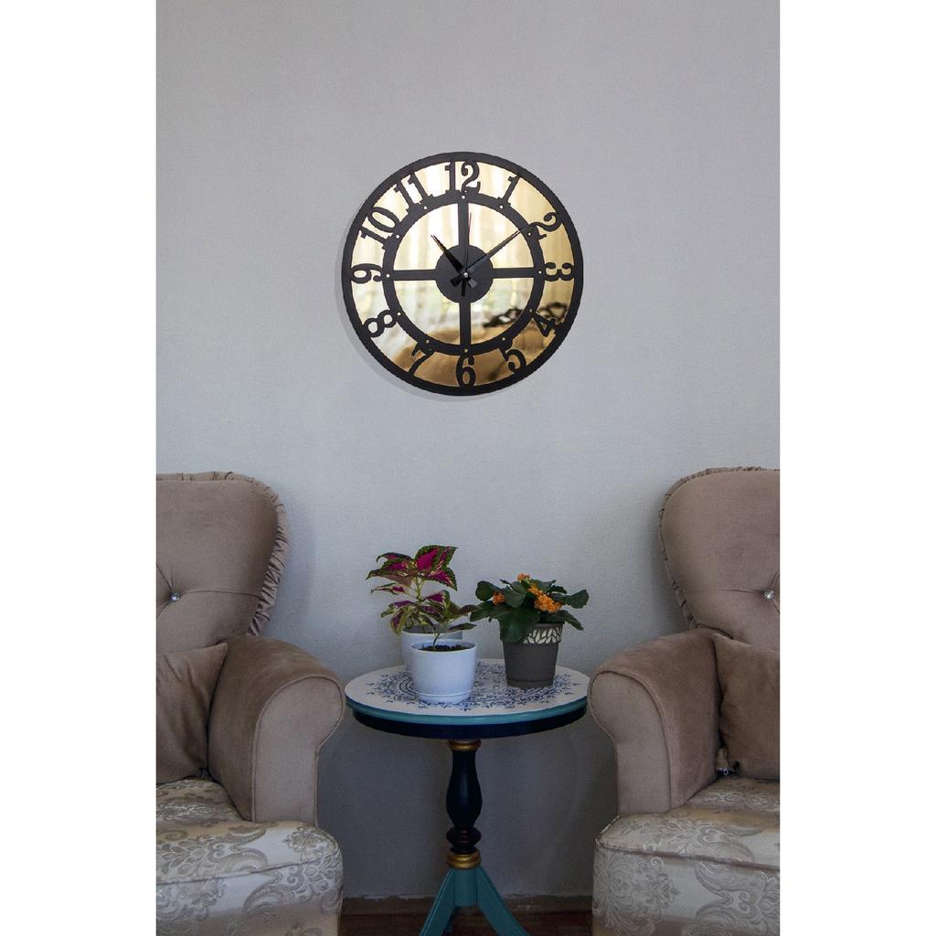 Стильные современные настенные часы 50х50 см с зеркальным золотом и турецкими цифрами, современные часы для домашнего офиса